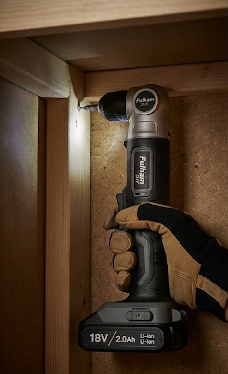 Fulham DIY Right-Angle 18V Tight-Access Drill